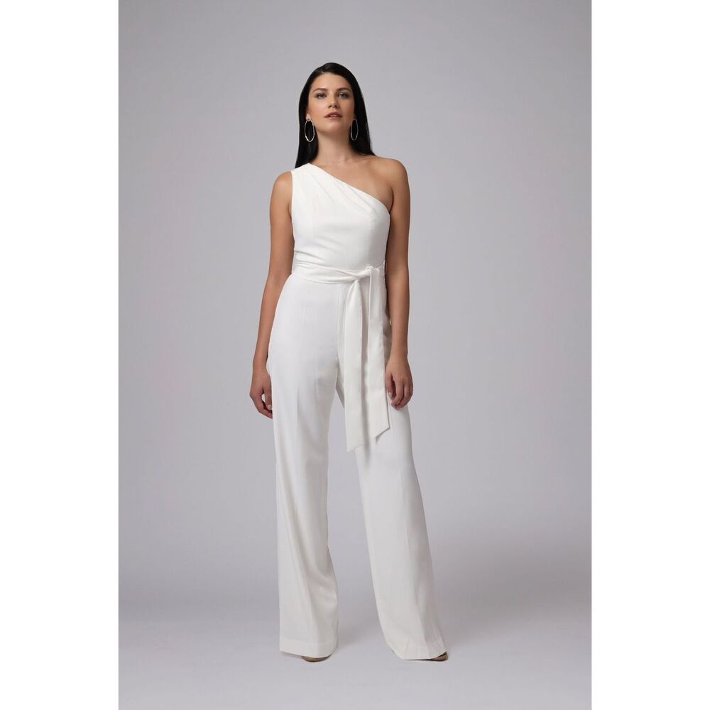 Jay Godfrey NWT Nadine Jumpsuit in White Size 14